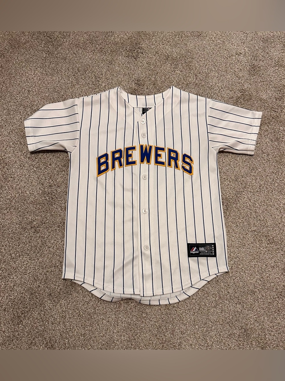 Majestic Milwaukee Brewers White Baseball Jersey